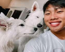 Khoa and Keren are also parents to two cute dogs alongside their three sons.